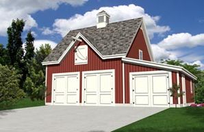 Free Three Car Barn Plans - TodaysPlans.com
