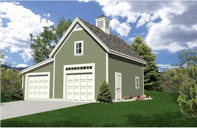 Two-Car Garage with Storage Loft - TodaysPlans.com