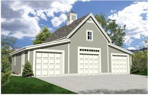 Three Car Detached Garage - TodaysPlans.com