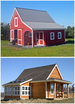 Inexpensive, Simple and Flexible Small Pole-Barn Plans and Pole-Frame Garage Plans bu Architect Don Berg