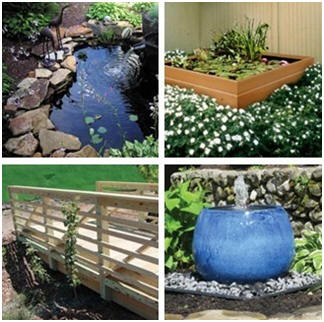 Free Water Garden, Koi Pond, Landscape Fountain and Garden Bridge Plans and DIY Guides at ExtremeHowTo.com