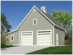 Combination Garage and Workshop Plans with a Loft - free plans at TodaysPlans.com