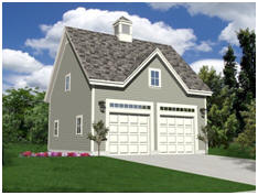 Free Plans for the Oak Lawn 2-Car, Coach House Style Garage with Loft