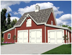 Car and Tractor Barn with Loft and Workshop - Free Building Plans