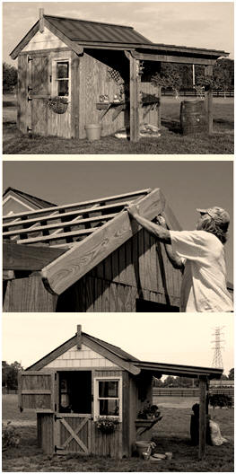 Free DIY Potting Shed Building Plans from The Progressive Farmer Magazine. Photos: Instructables.com
