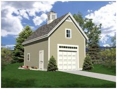 Oakville One-Car Garage with Loft - Download Free Plans at TodaysPlans.com